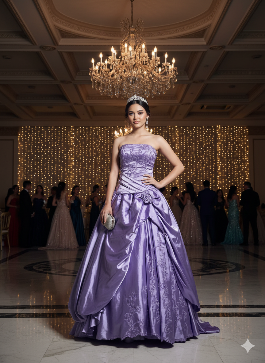 Vestido de gala morado
