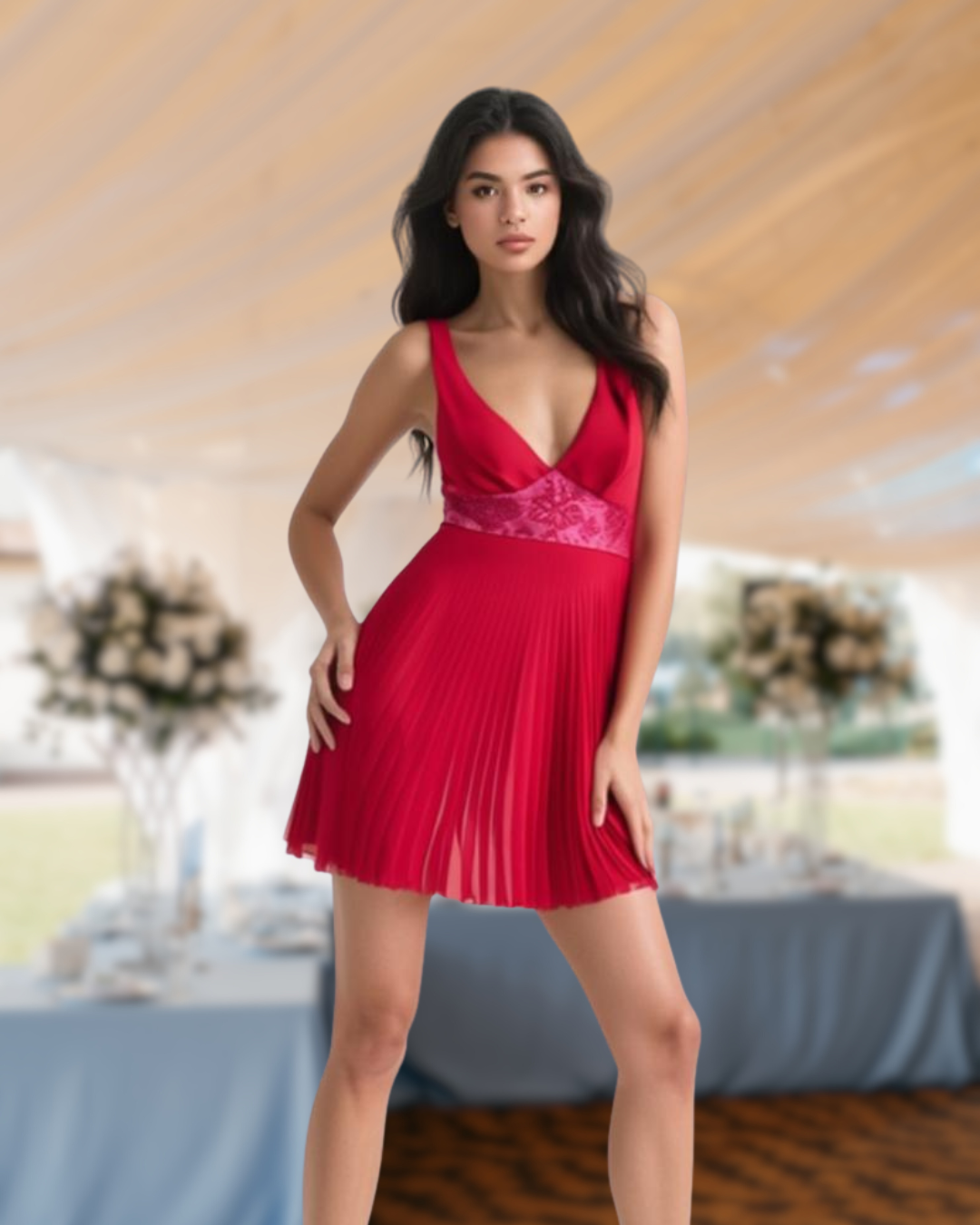Vestido rojo elegante