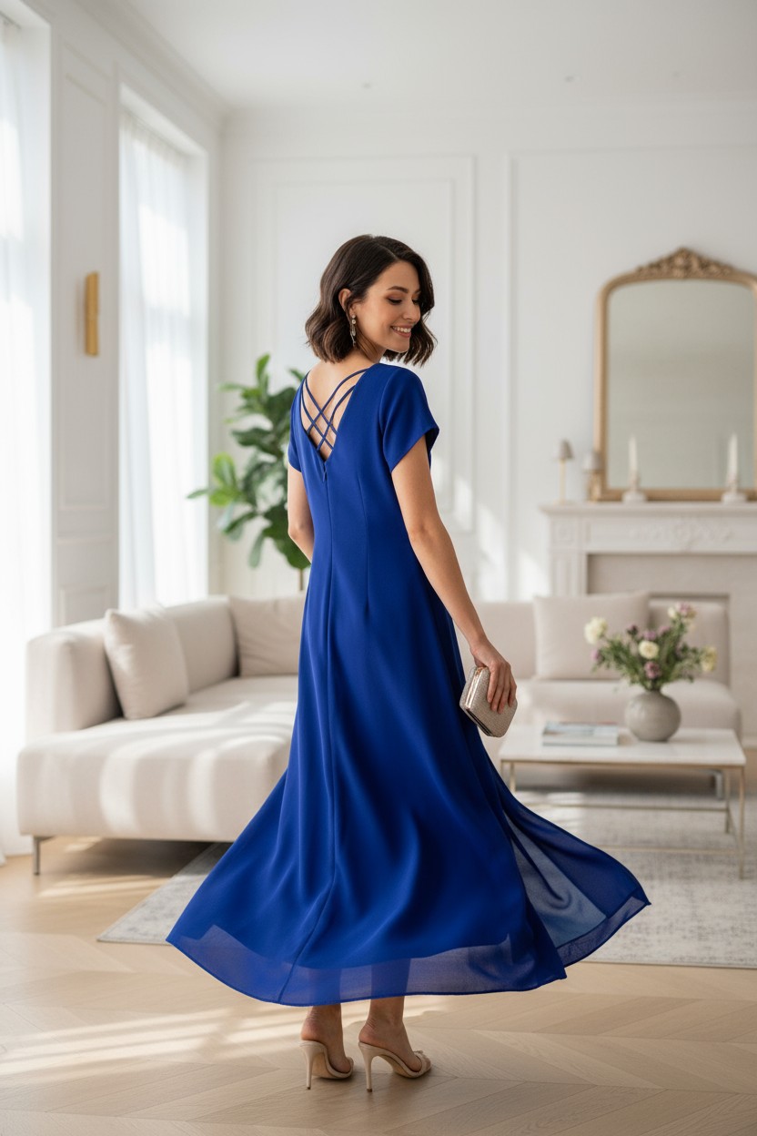 Vestido azul elegante