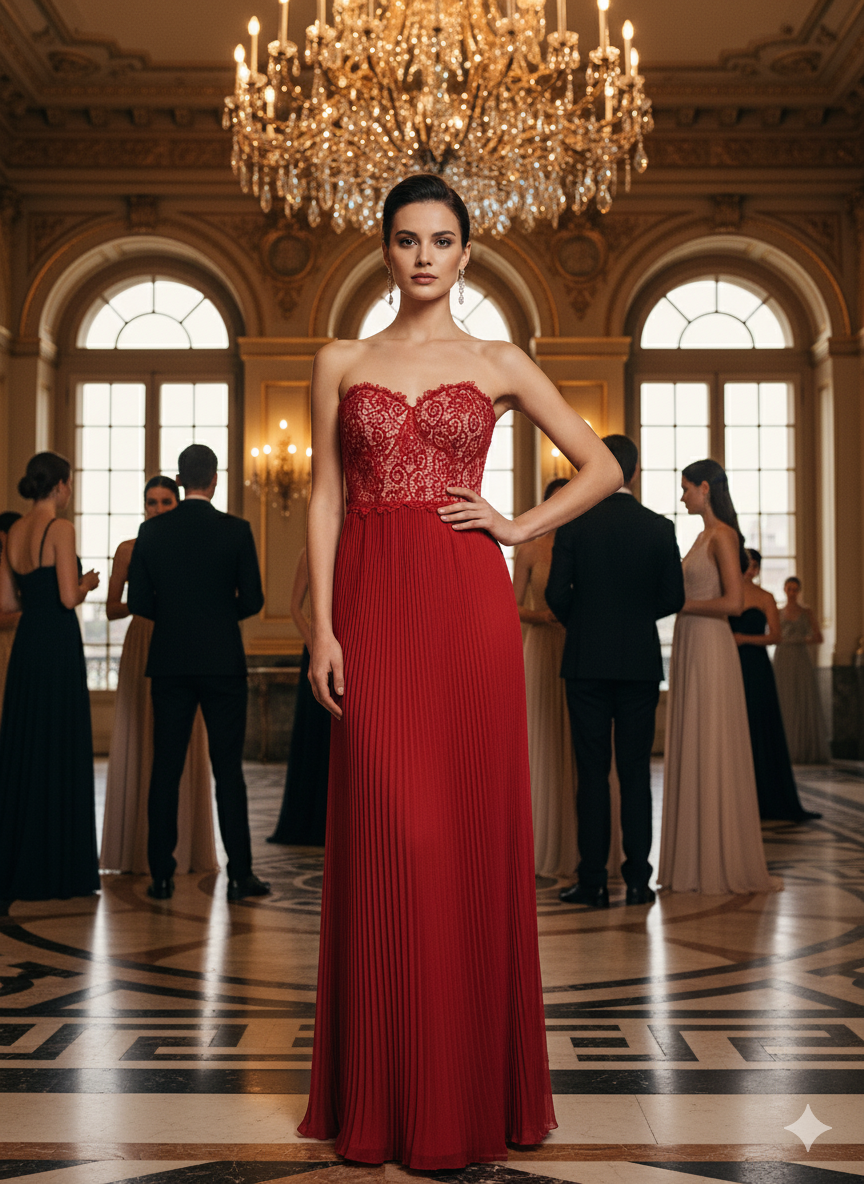 Vestido de gala rojo