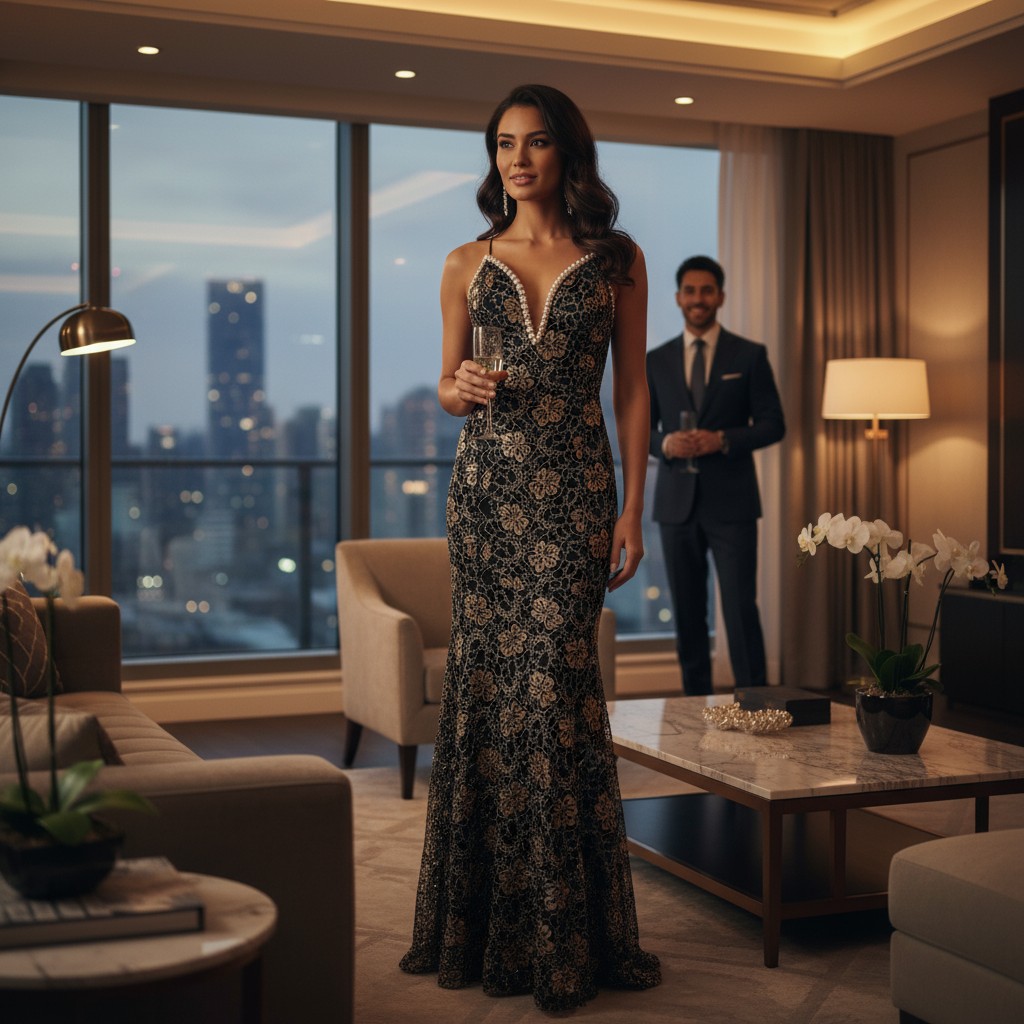 Vestido de noche elegante
