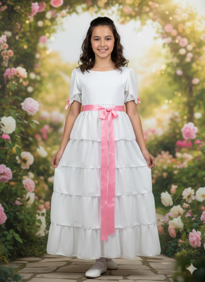 Vestido blanco de niña