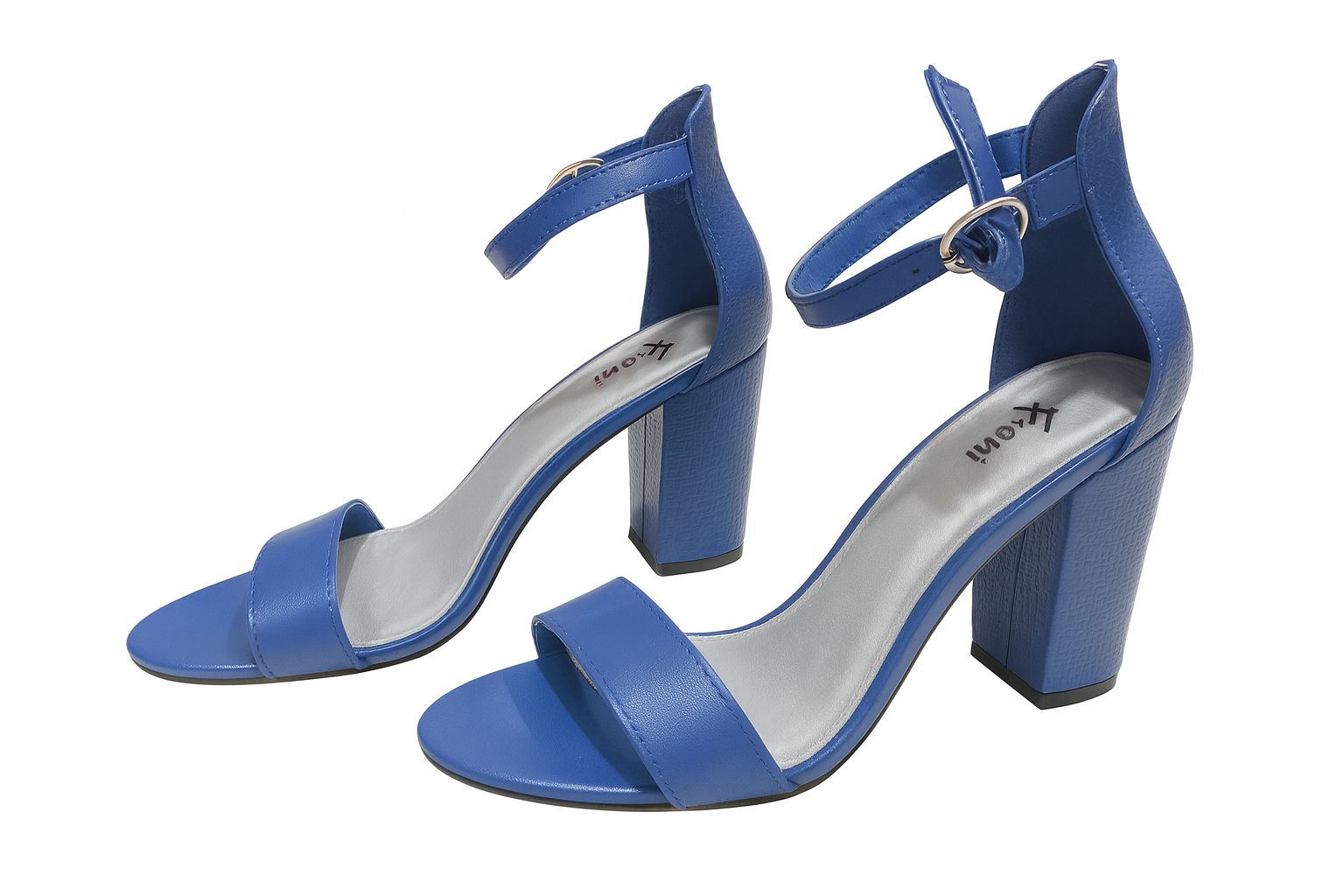 Sandalias de tacón azul