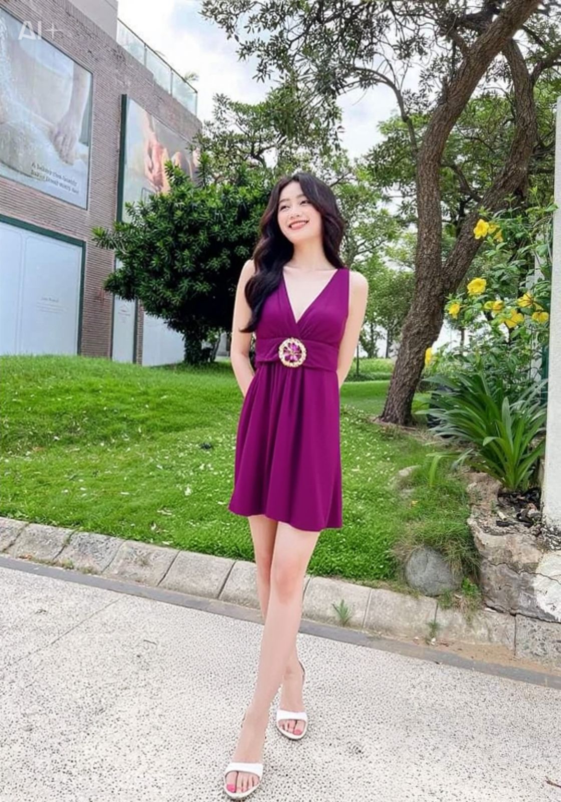 Vestido corto morado