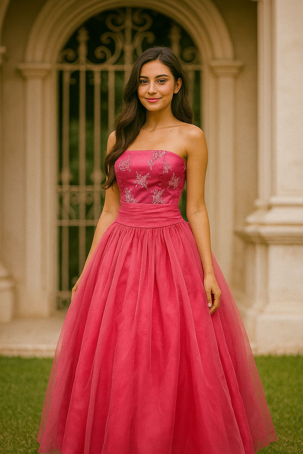 Vestido de gala rosa