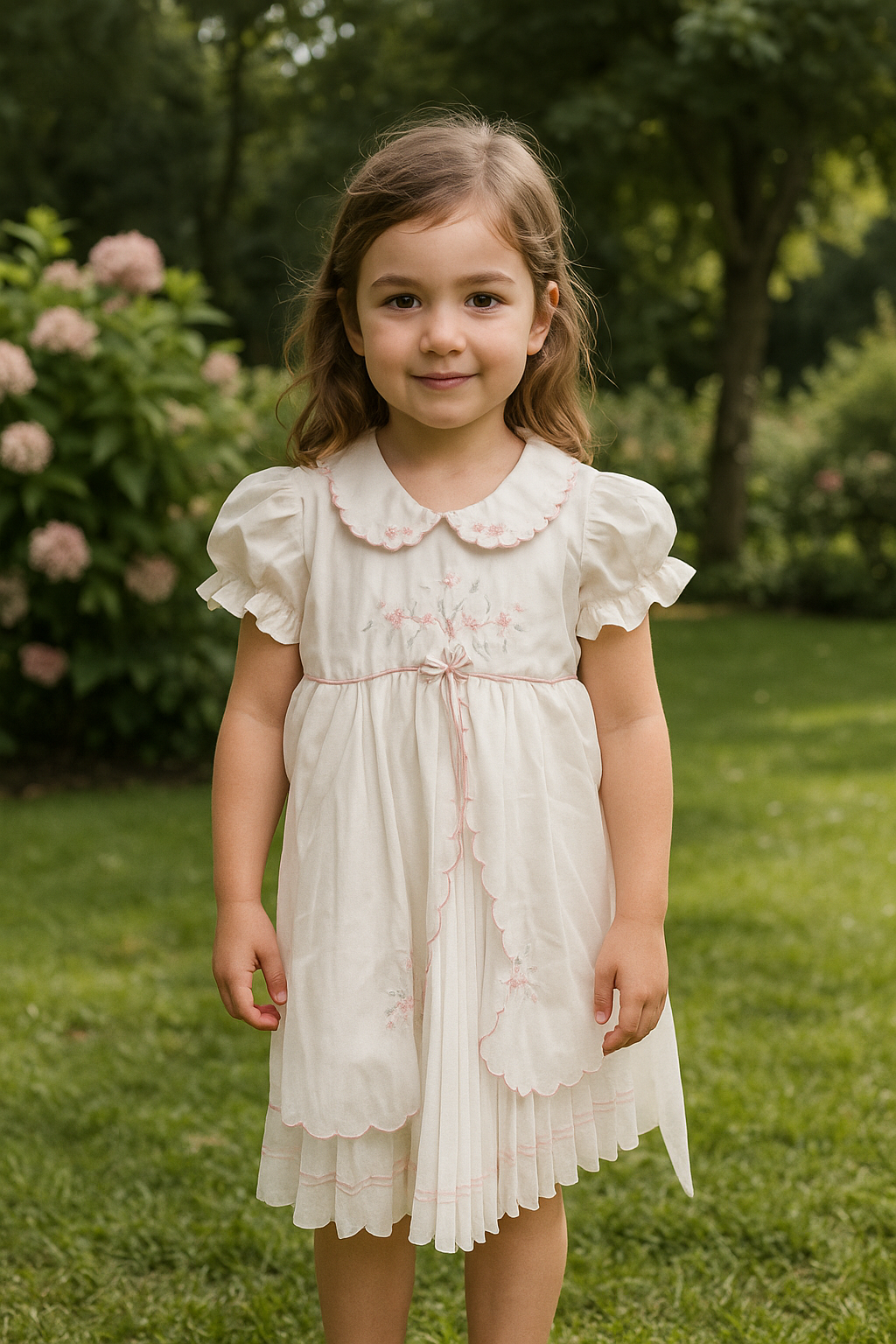 Vestido infantil vintage blanco