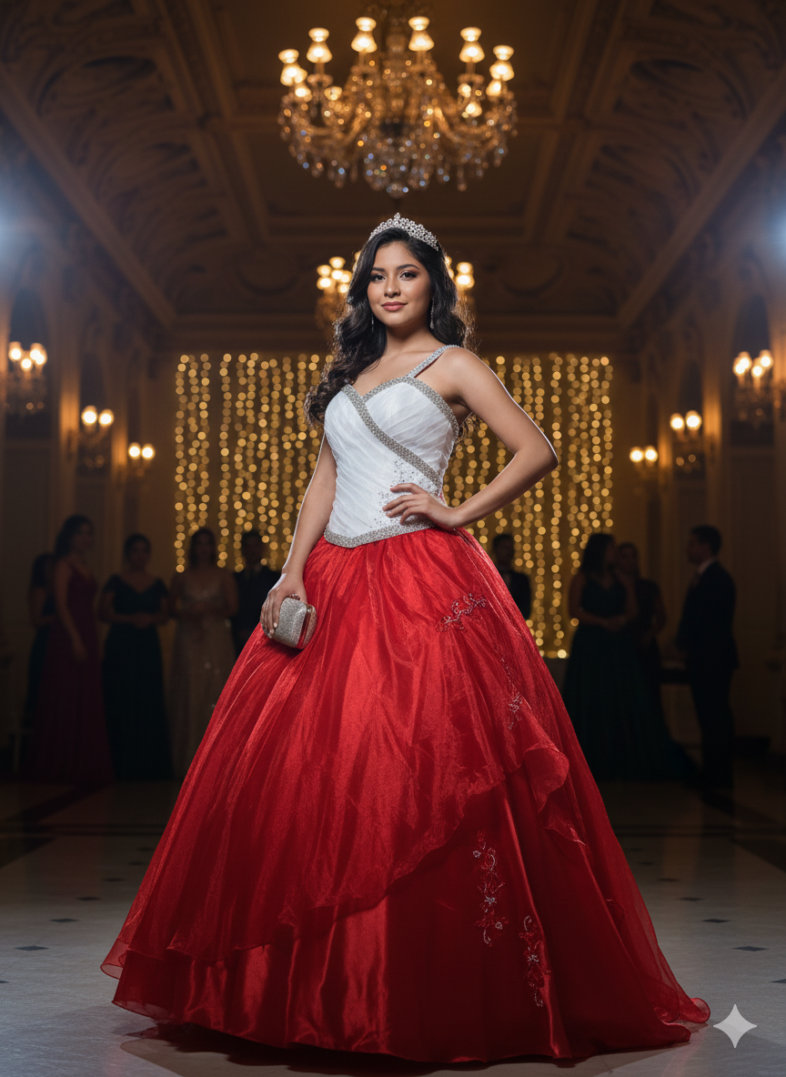 Vestido de gala rojo