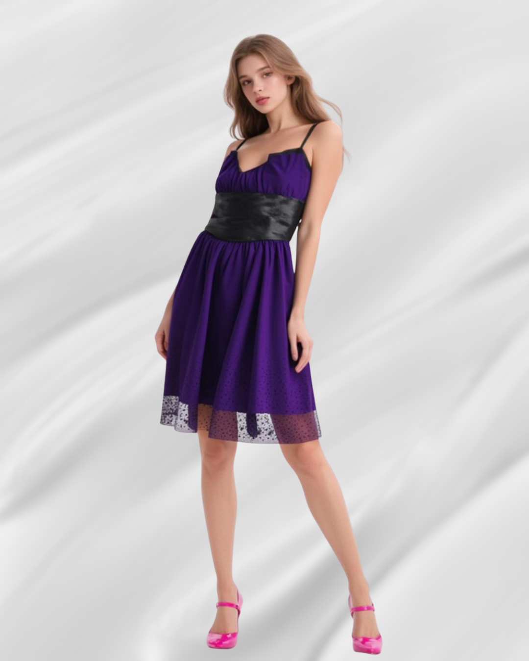 Vestido púrpura elegante