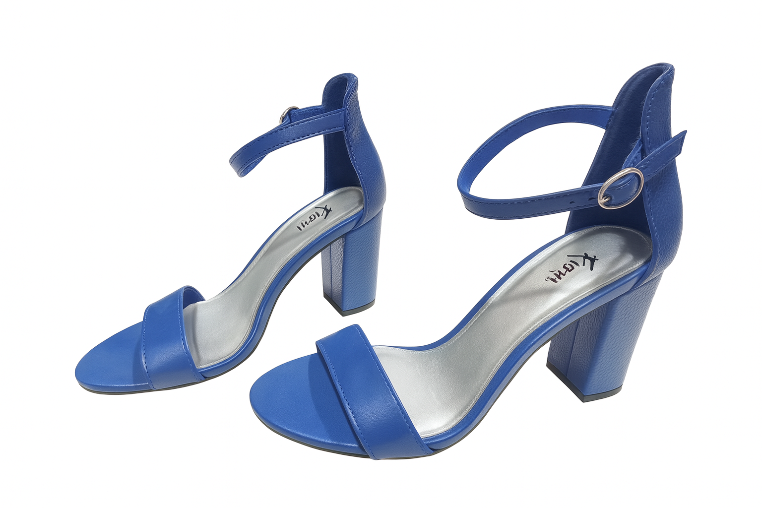 Sandalias de tacón azul