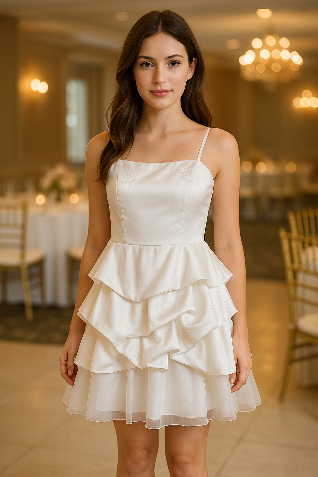 Vestido blanco para niña