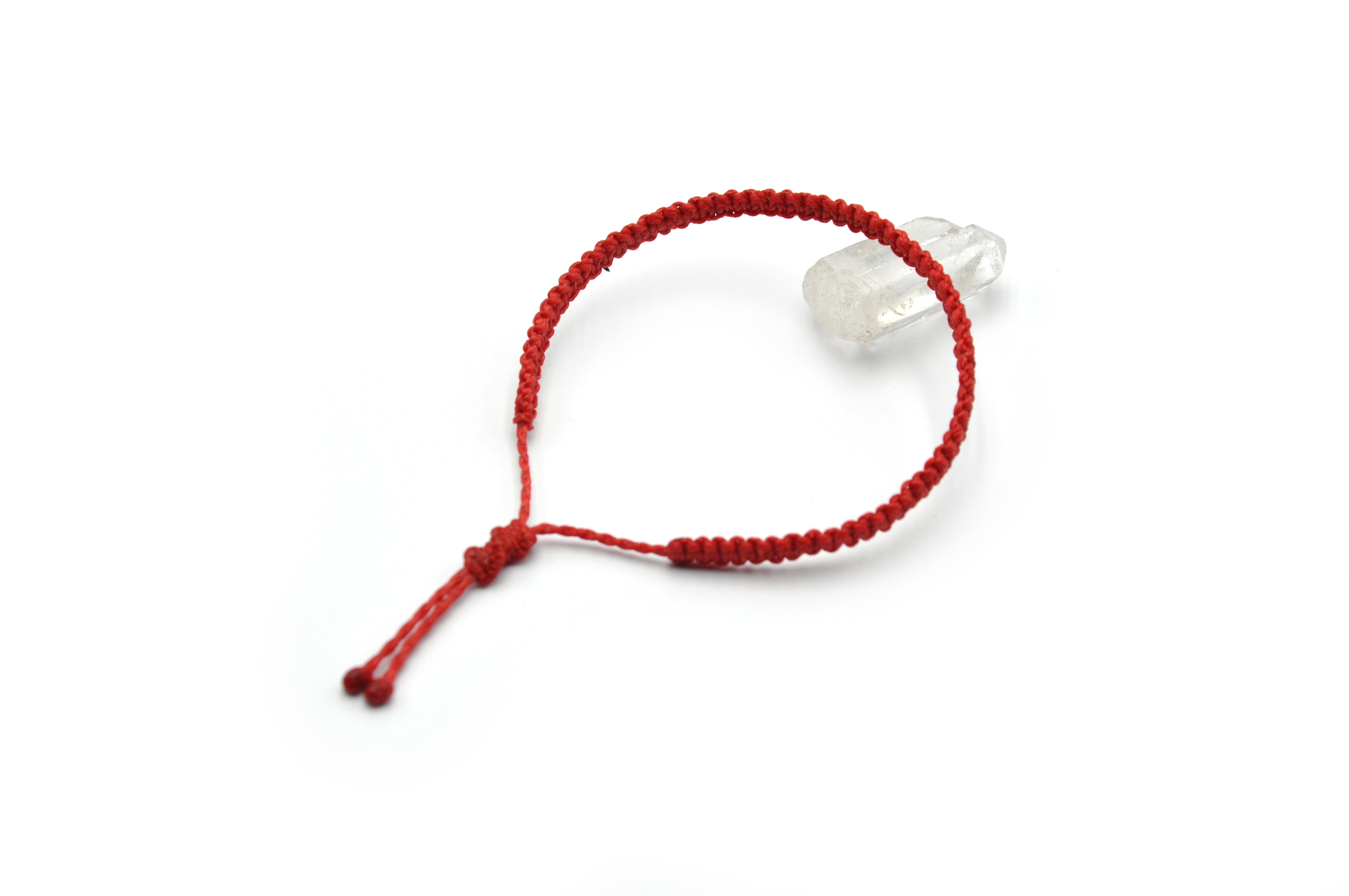 Bracelet Rouge Modèle Fin Tissé Main Avec Du Fil Ciré. Ajustable & Résistant à l'eau.