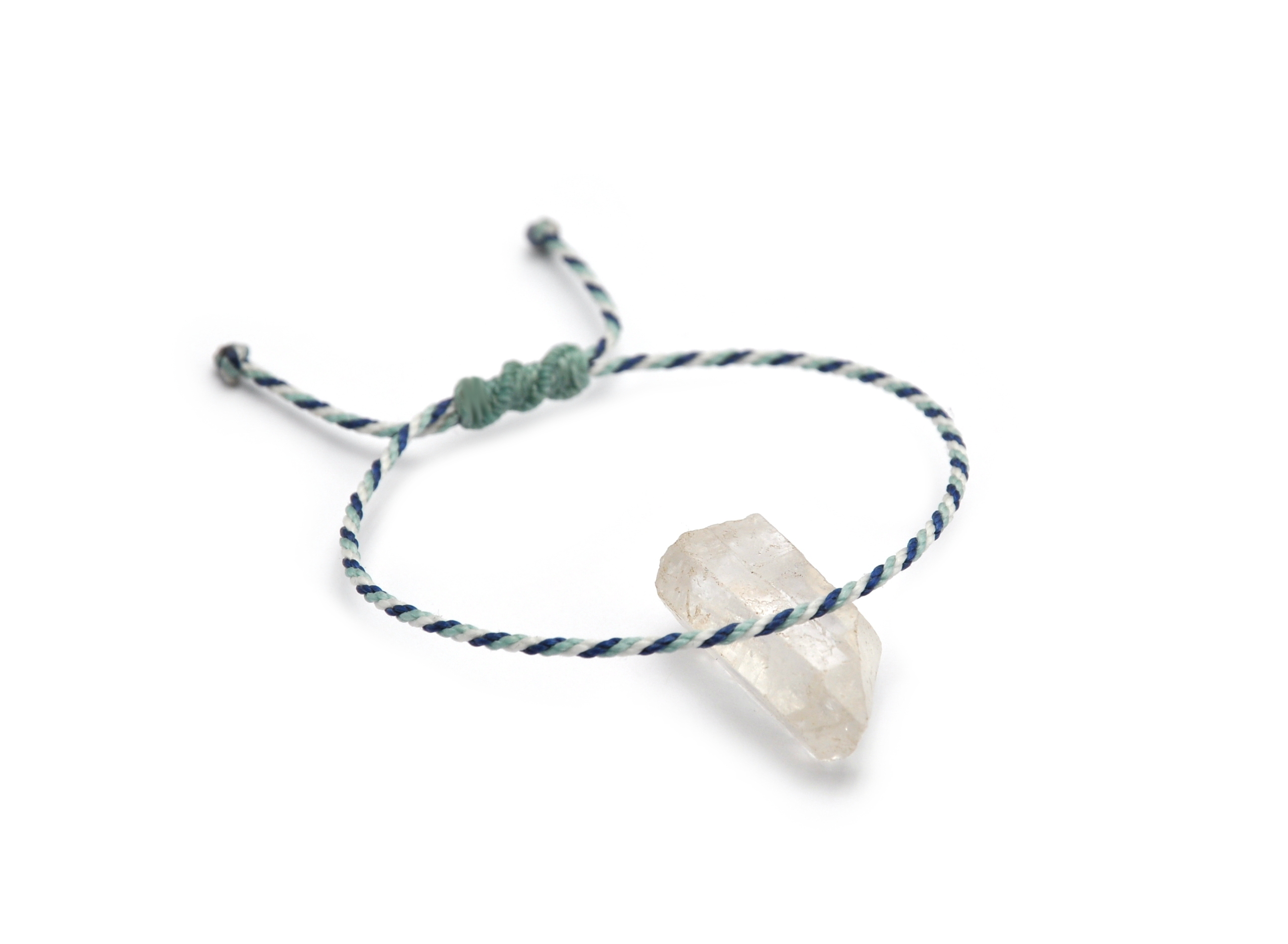  Bracelet Bleu Ciel Bleu Marine & Blanc Modèle Corde Tressé Main Avec Du Fil Ciré Résistant à l' Eau & Ajustable Avec Un Nœud Coulissant