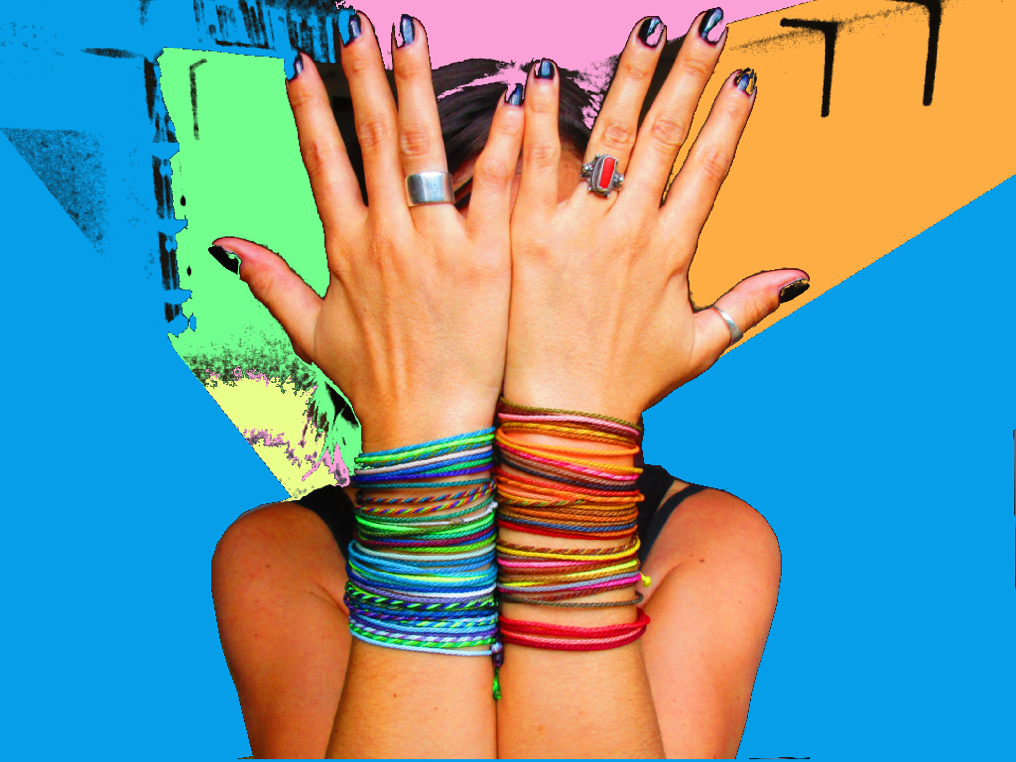 X5 Bracelets Mix Bleu & Marron Modèle Corde Tressé Main Avec Du Fil Ciré. Résistant à l' Eau & Ajustable Avec Un Nœud Coulissant.