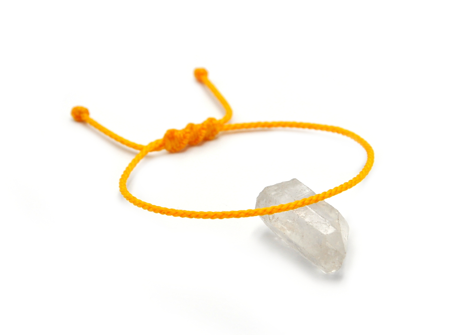  Bracelet Jaune Modèle Corde Tressé Main Avec Du Fil Ciré Résistant à l' Eau & Ajustable Avec Un Nœud Coulissant