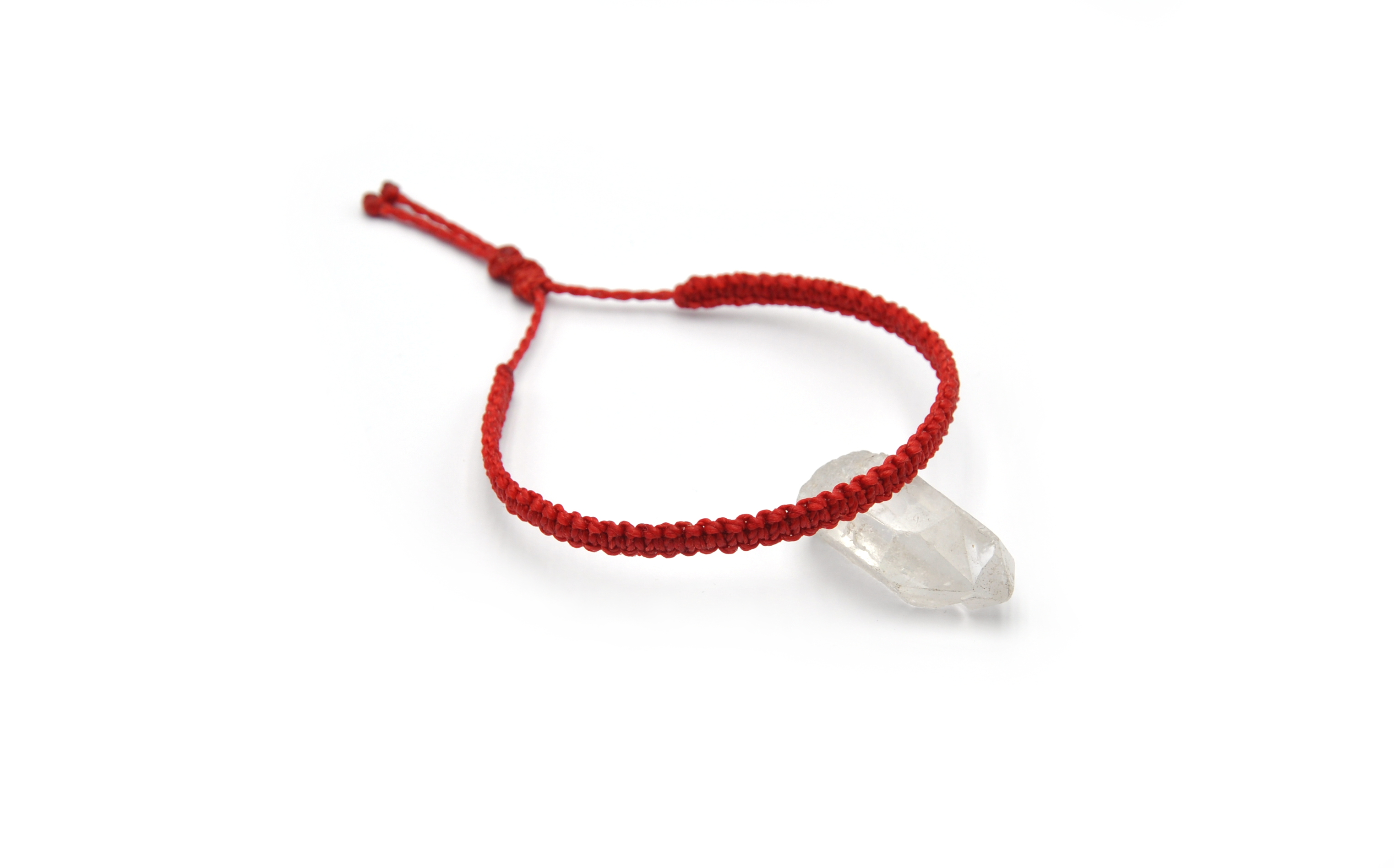 Bracelet Rouge Modèle Fin Tissé Main Avec Du Fil Ciré. Ajustable & Résistant à l'eau.