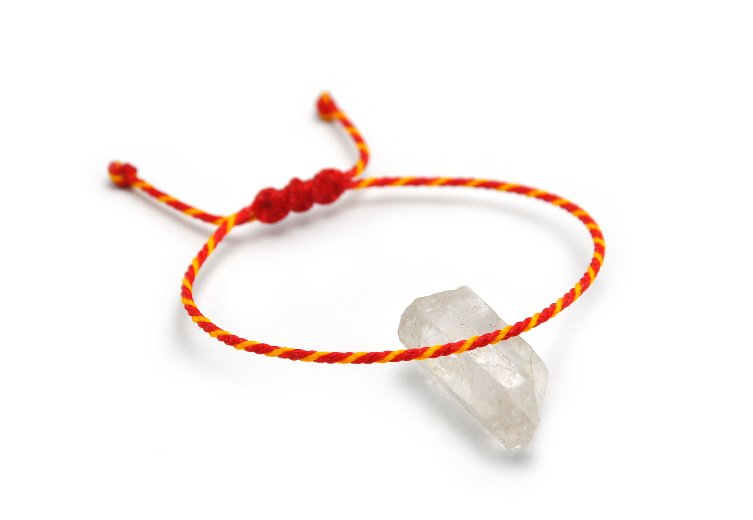  Bracelet Rouge & Jaune Modèle Corde Tressé Main & Ajustable. Couleur Drapeaux Espagne Chine.