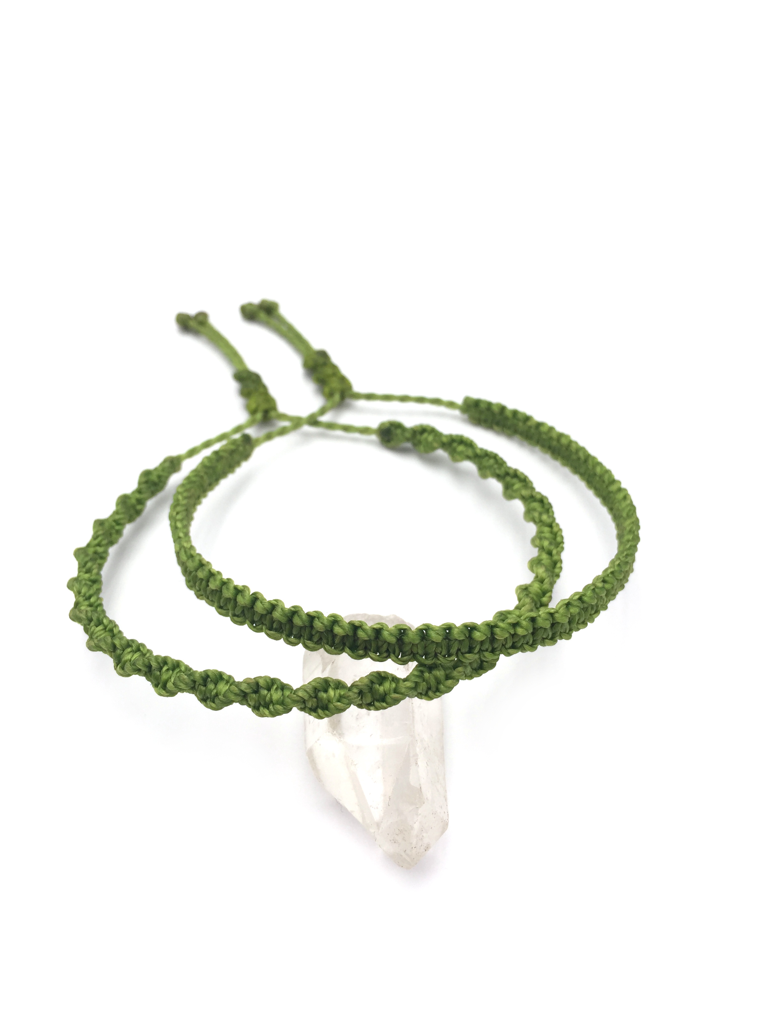  X2 Bracelets Vert Pomme Foncé Modèle Spirale & Fin Tissés Main Avec Du Fil Ciré. Ajustables & Résistants à l'eau.