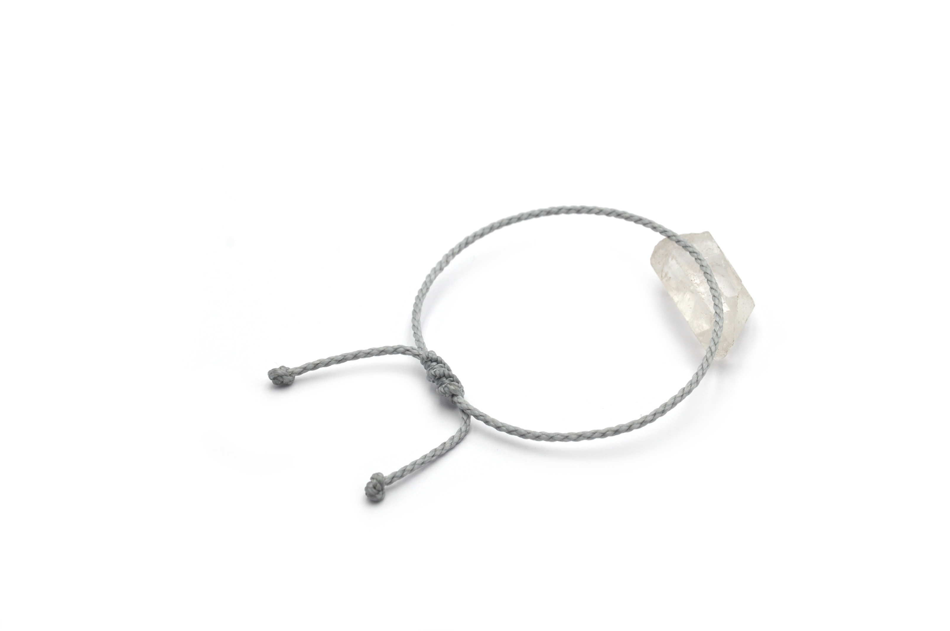  Bracelet Gris Clair Modèle Corde Tressé Main Avec Du Fil Ciré Résistant à l' Eau & Ajustable Avec Un Nœud Coulissant
