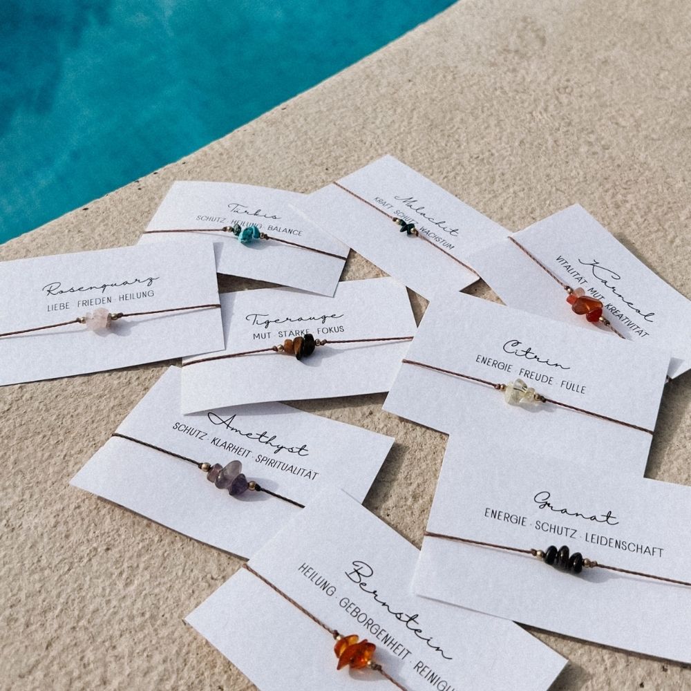 schlichtes Edelsteinarmband