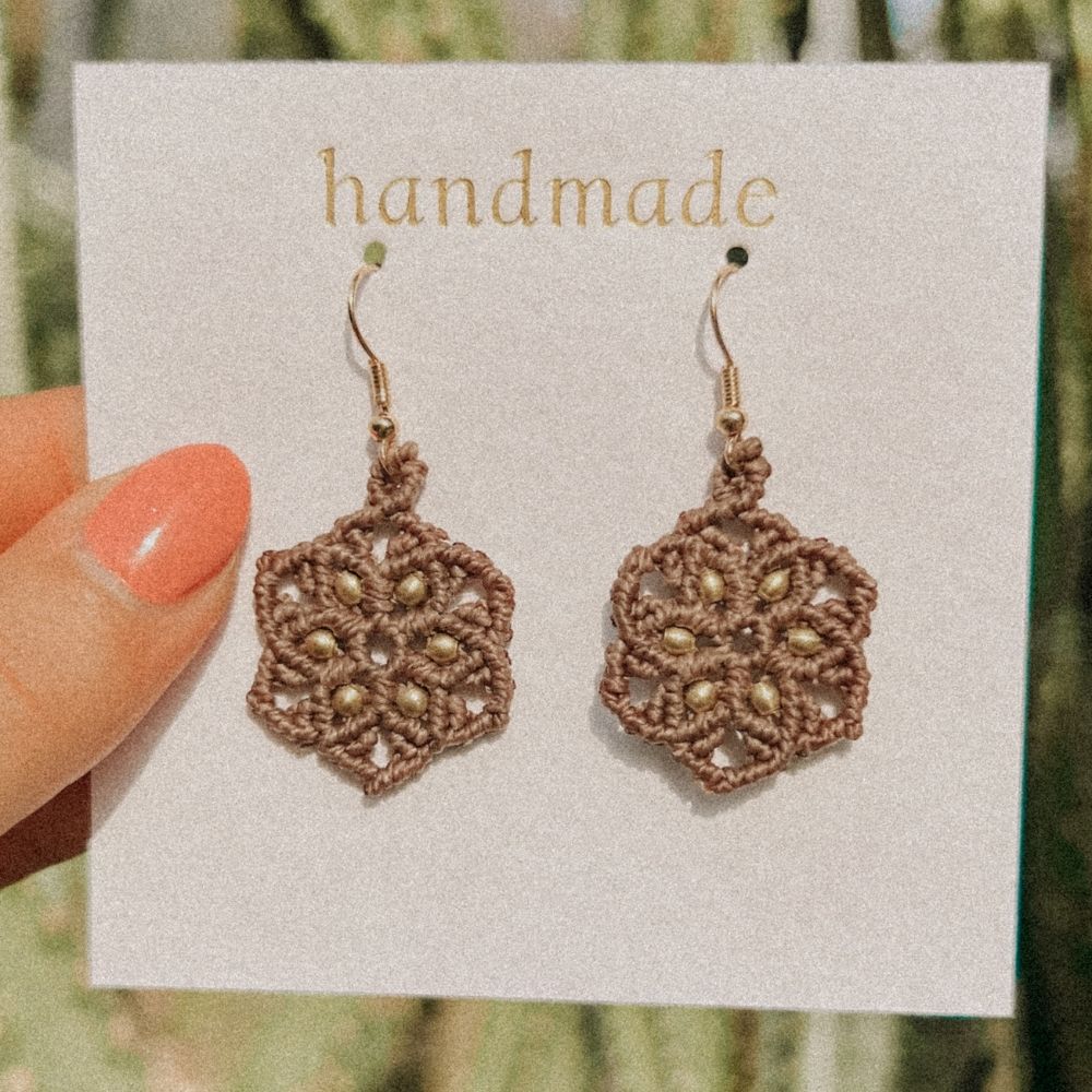 Makramee-Ohrringe "Blütenzauber" 