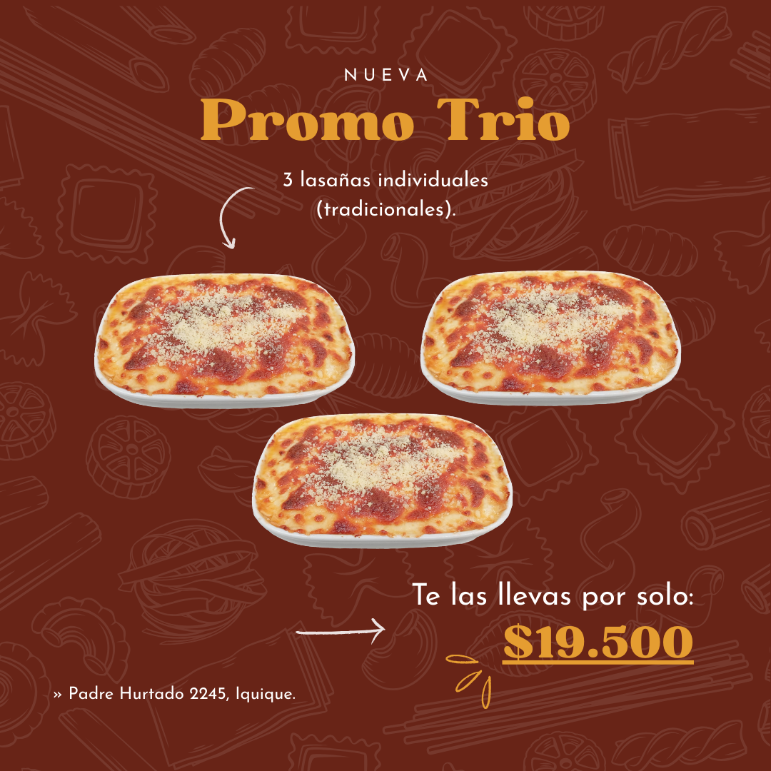 Promo Lasaña Trio