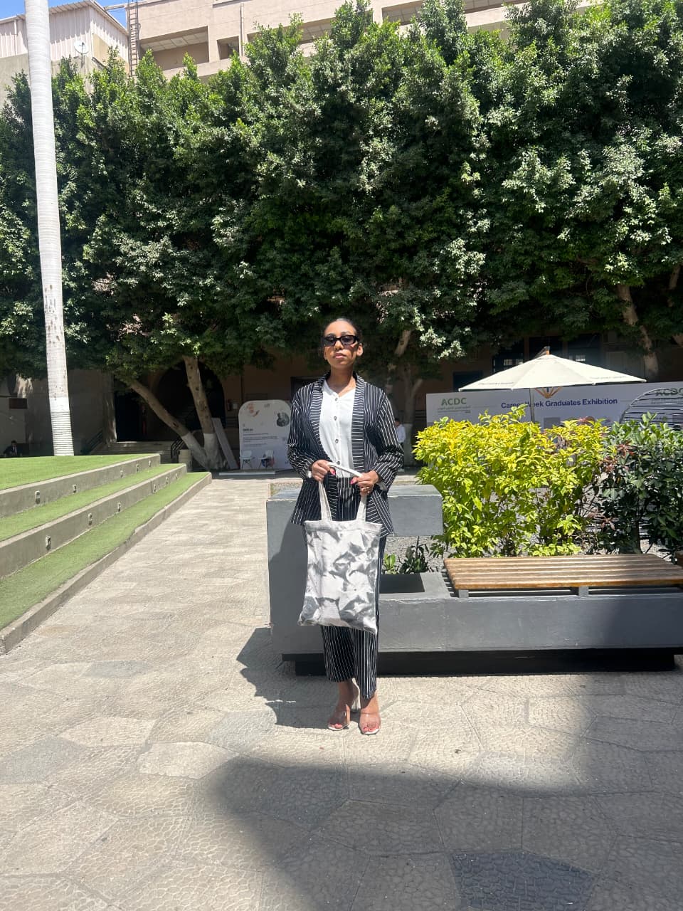 White and Black Pattern Tote Bag