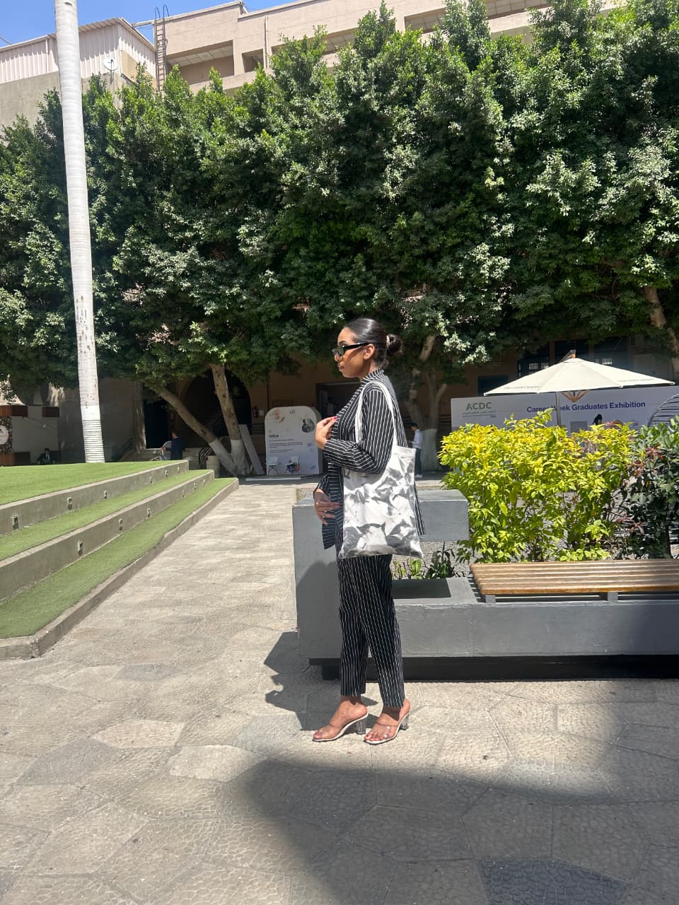 White and Black Pattern Tote Bag