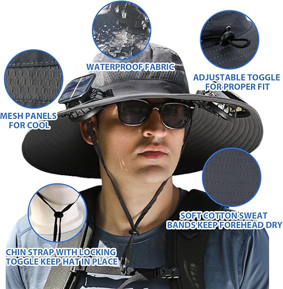 Sombreros de ventilador solar