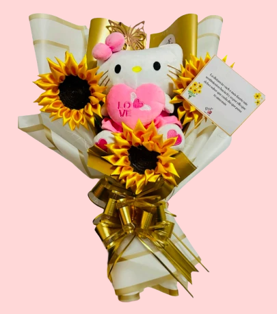 Ramo de Girasoles con Peluche