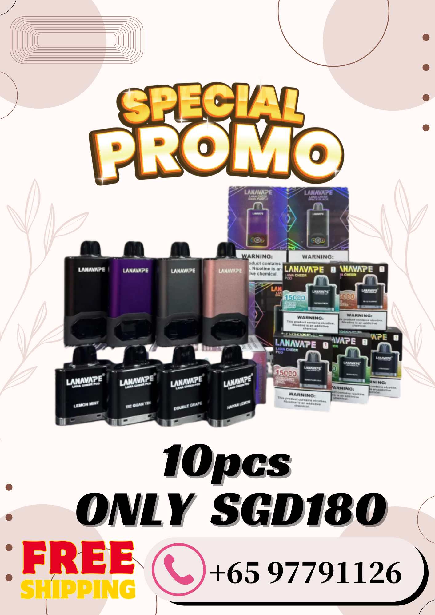 10x LANA CHEER STATERKIT  15000 PUFF 