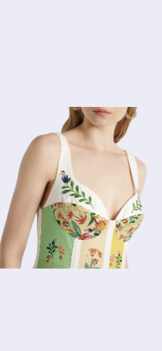 Floral Embroidered Bustier Top
