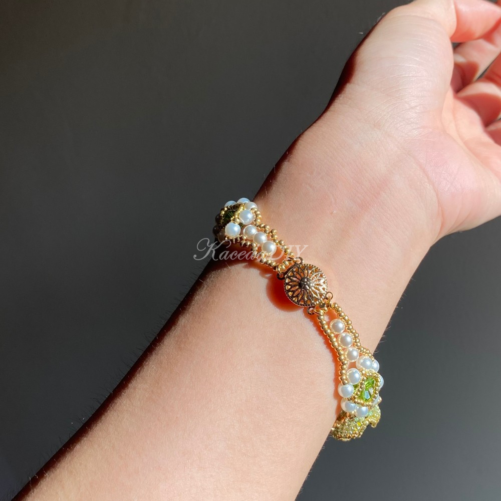 DIY Material Kits for Victorian Slide Bracelet - VS07 - Green