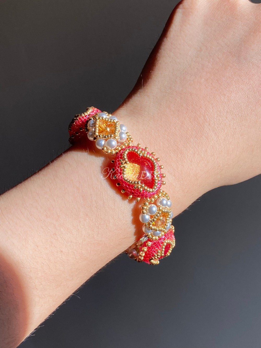 DIY Material Kits for Victorian Slide Bracelet - VS02 - Pink