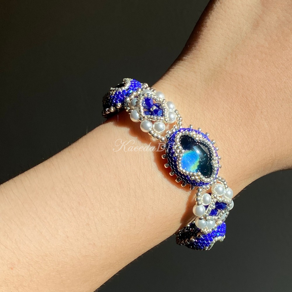 DIY Material Kits for Victorian Slide Bracelet - VS08 - Blue