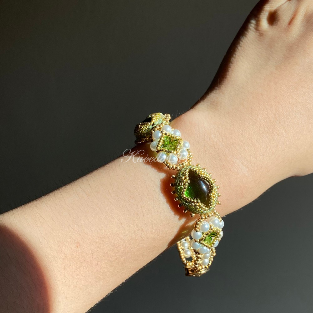 DIY Material Kits for Victorian Slide Bracelet - VS07 - Green