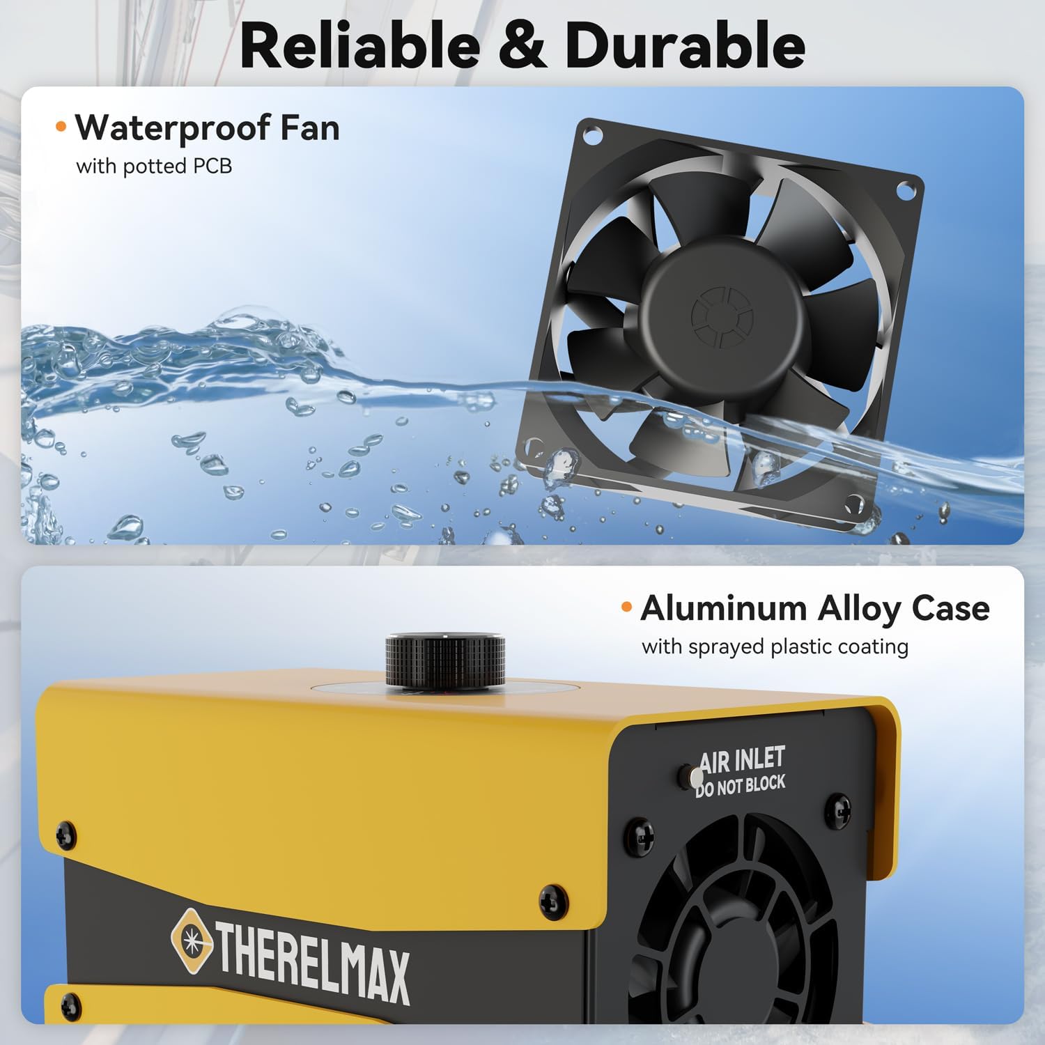 Therelmax Boat Engine Compartment Heater with Thermostat, 800W