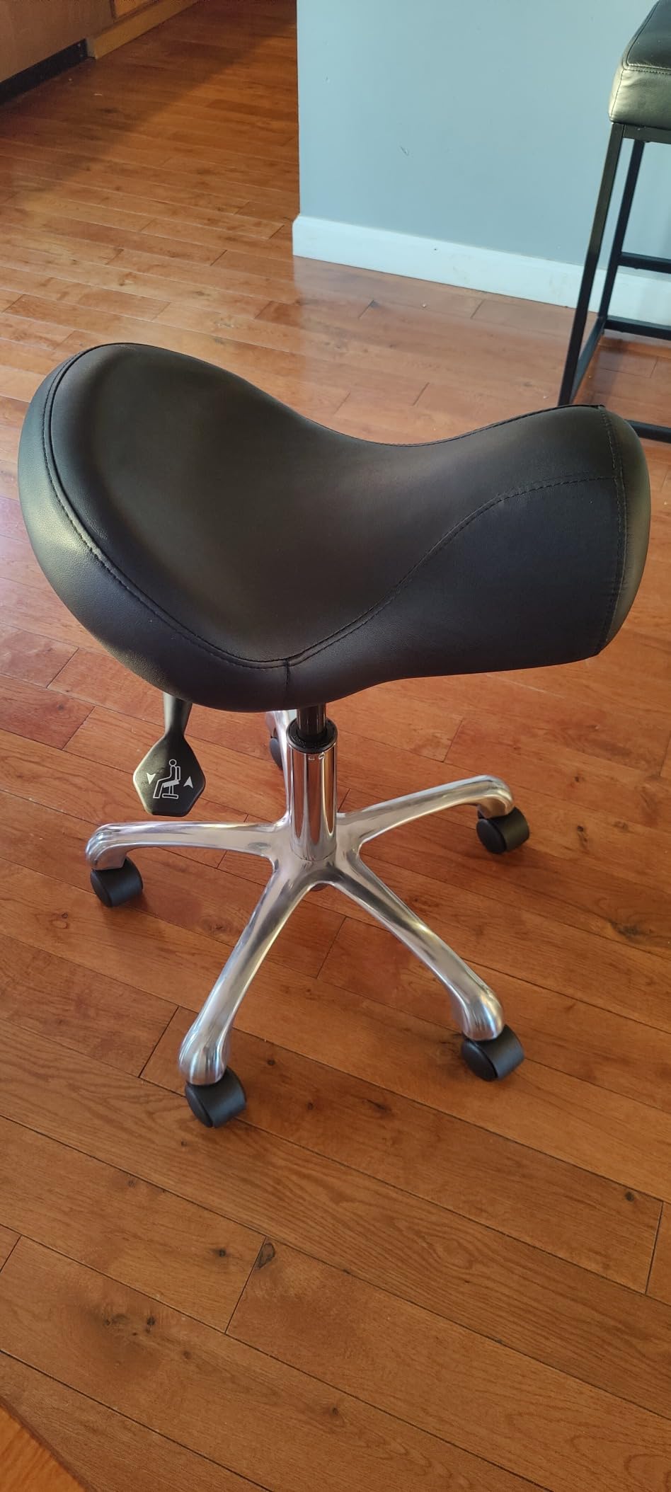 Eognyzie Saddle Stool with Adjustable Hydraulic Lift