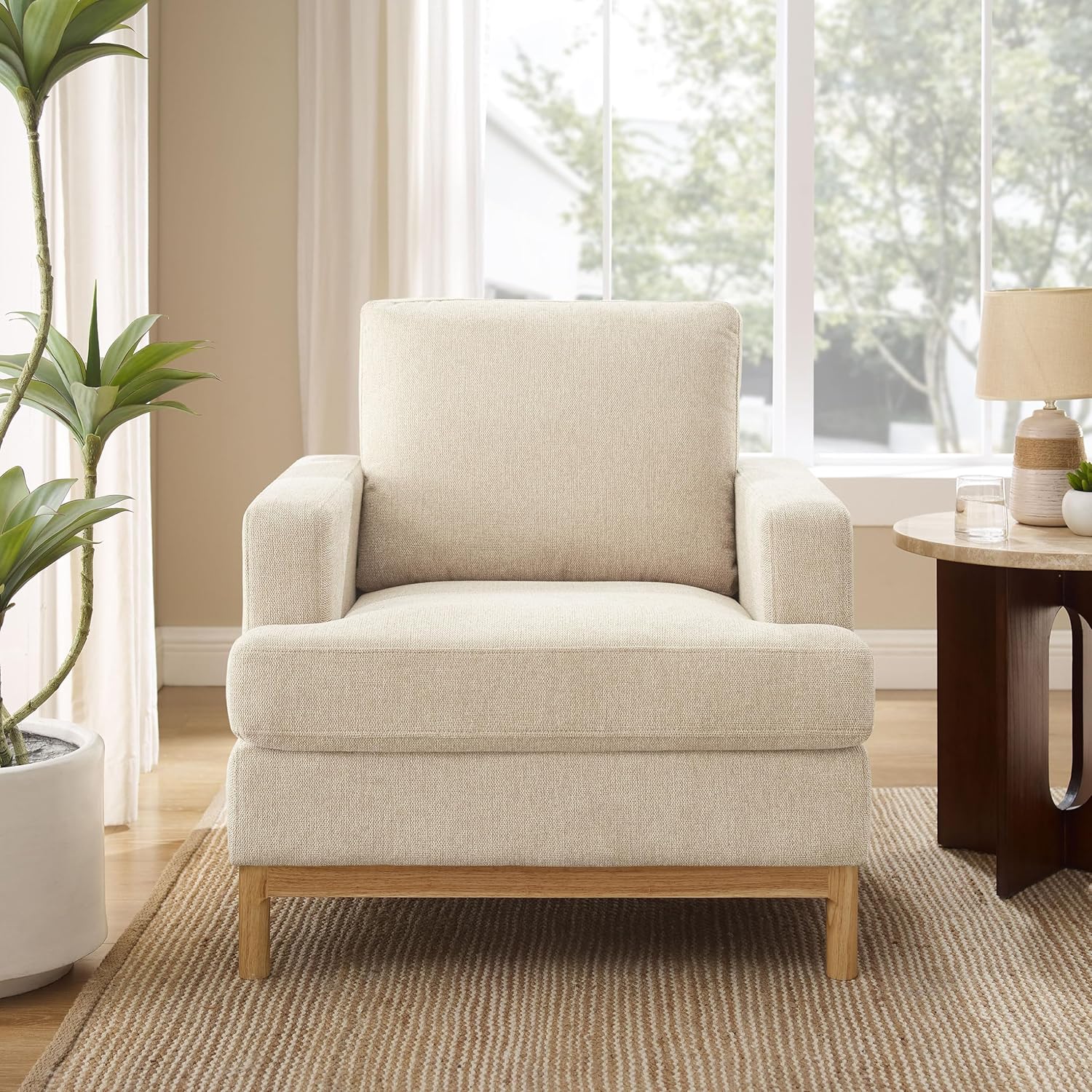 VANOMI Oversized Accent Chair, Mid Century Modern Upholstered Armchair for Living Room