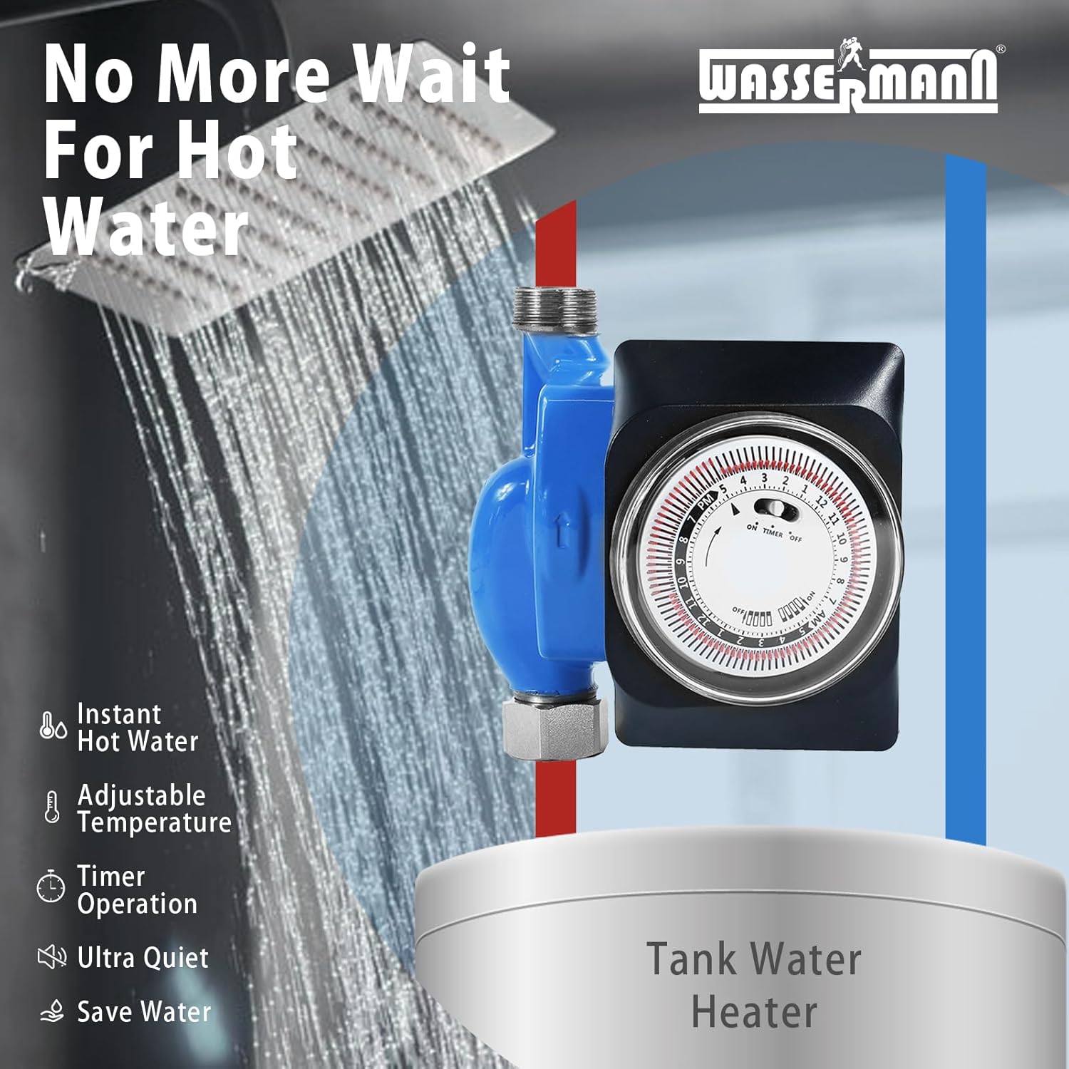 Wassermann Instant Hot Water Recirculating Pump Kit