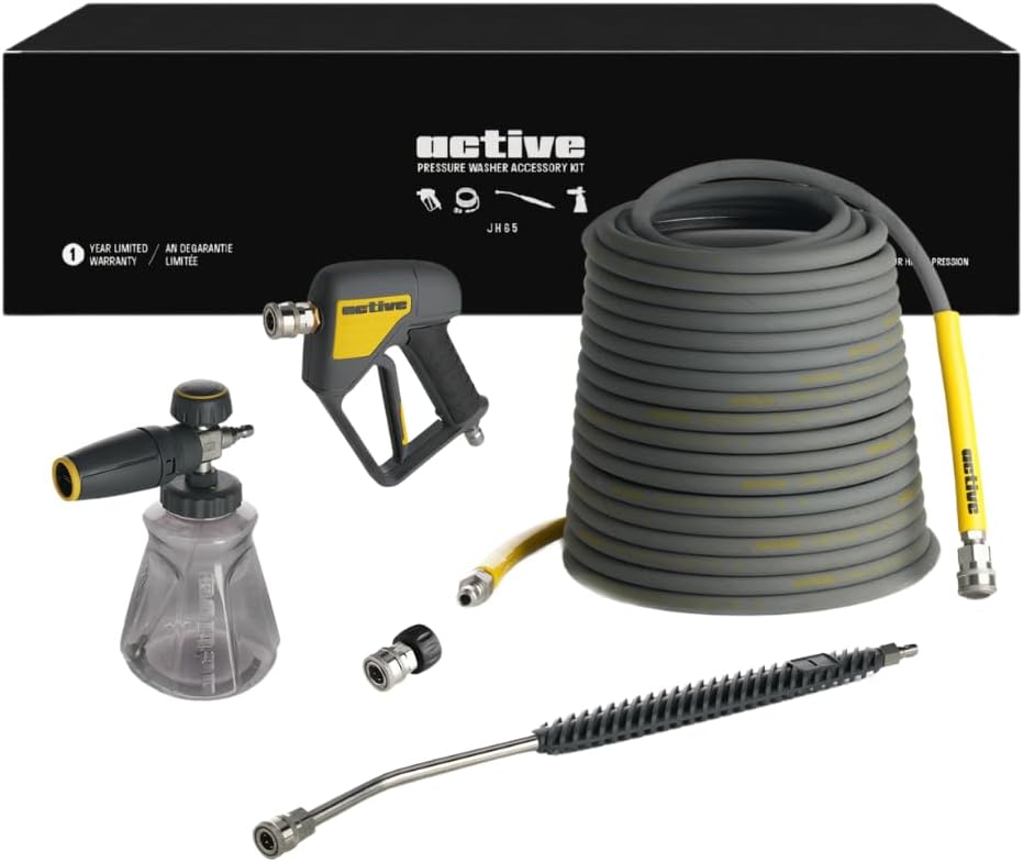 ACTIVE Premium Accessory Bundle Universally Adaptable with All Types of Pressure Washers.