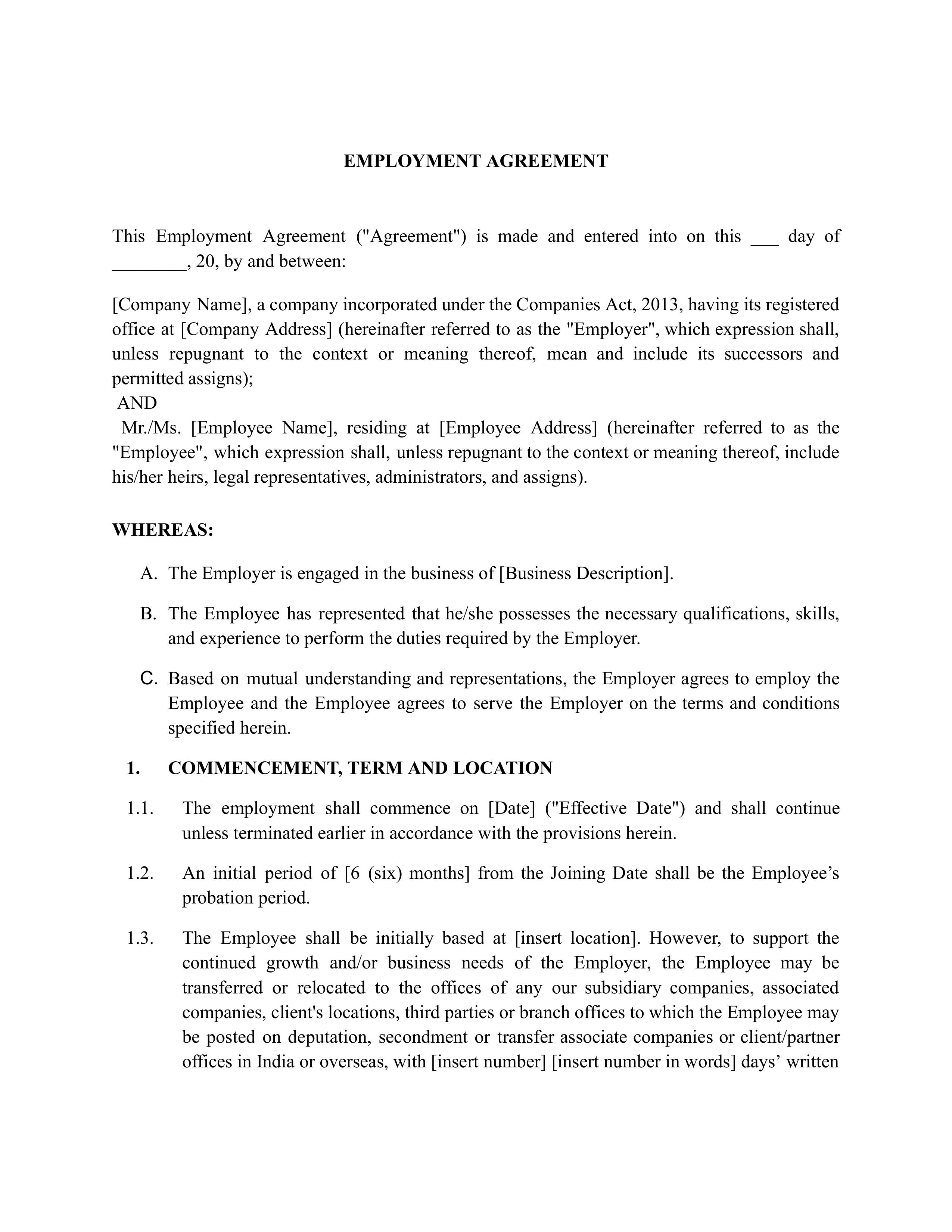 Employment Agreement