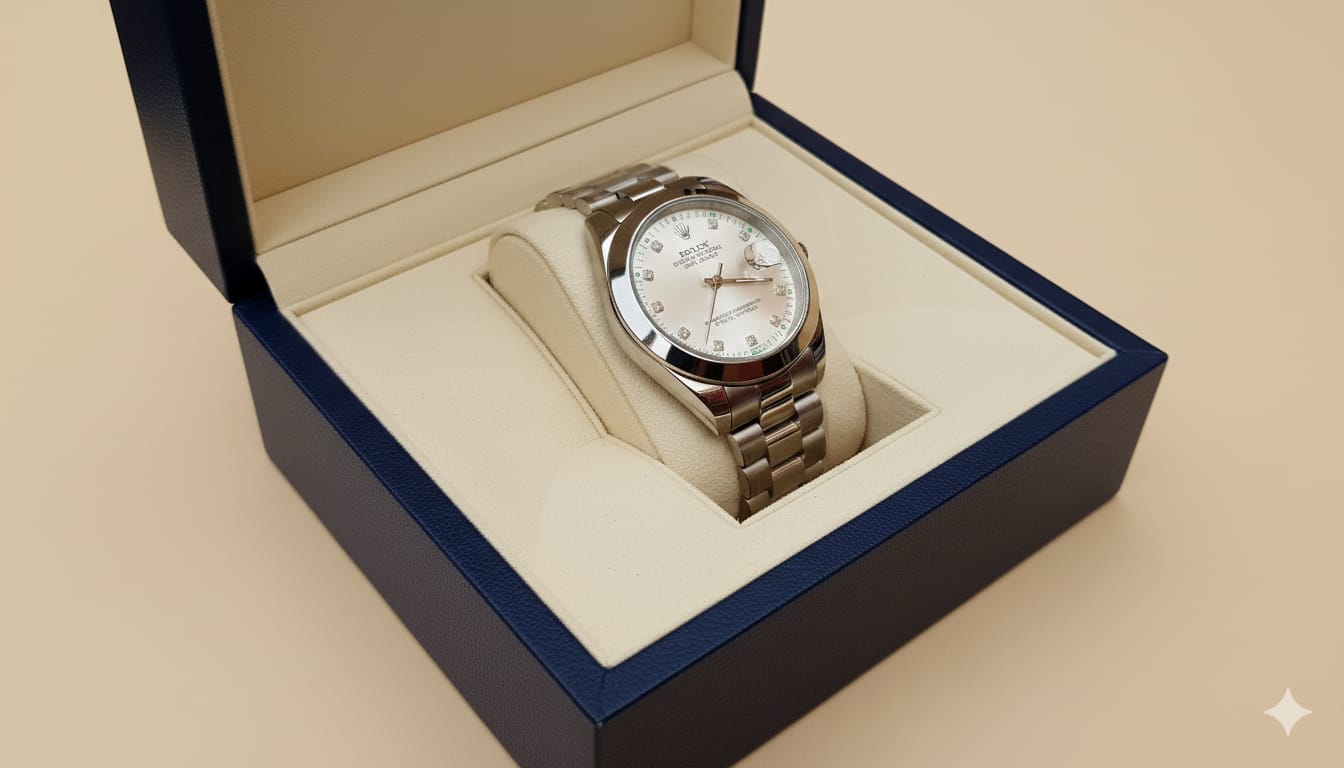 Silver Crown-Rolex Oyster Perpetual Datejust Watch