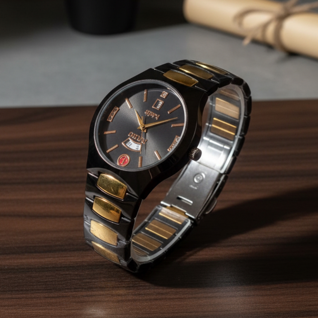 Shadow Monarch-Rado Jubile Black and Gold Wrist Watch