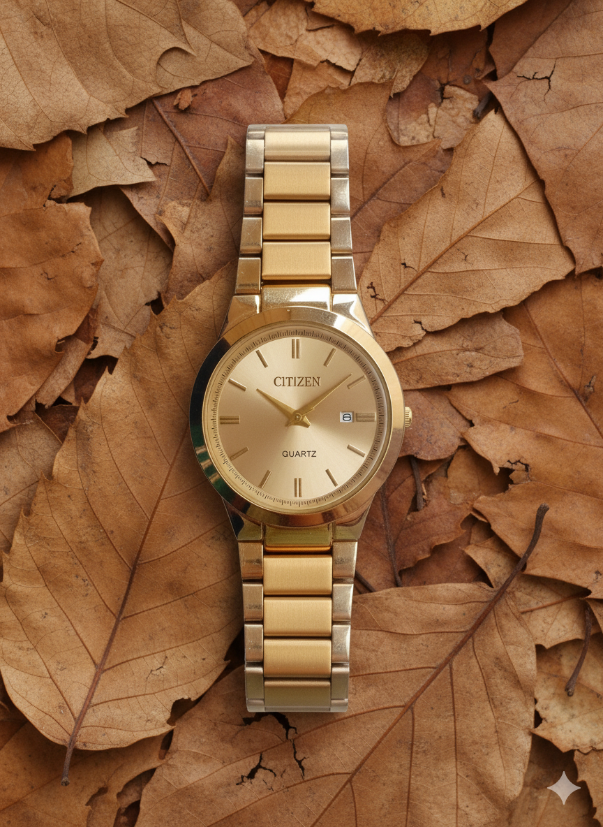 Aurora Royale-Citizen Gold Quartz Watch