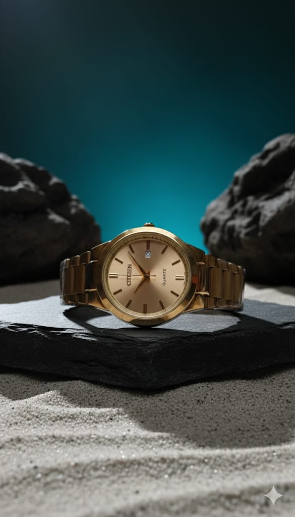 Aurora Royale-Citizen Gold Quartz Watch