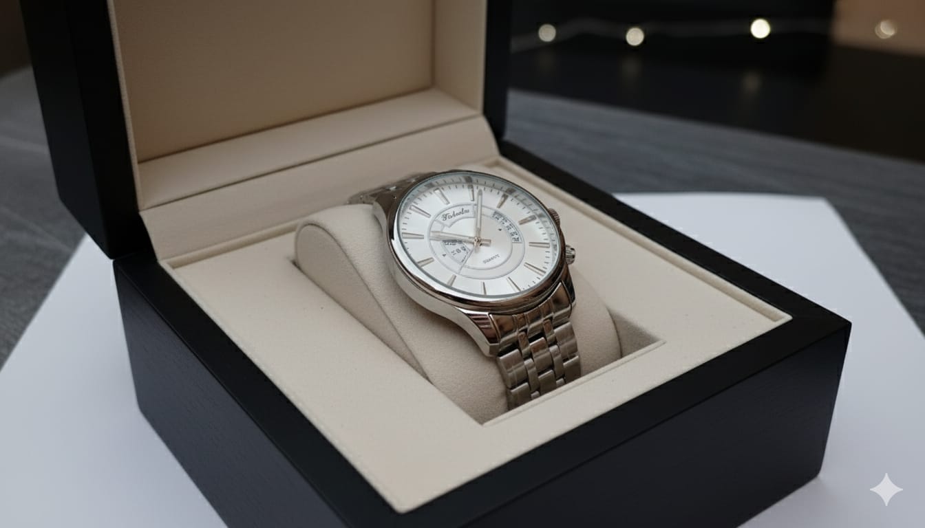 Crystal Silver-Luxury Stainless Steel Watch