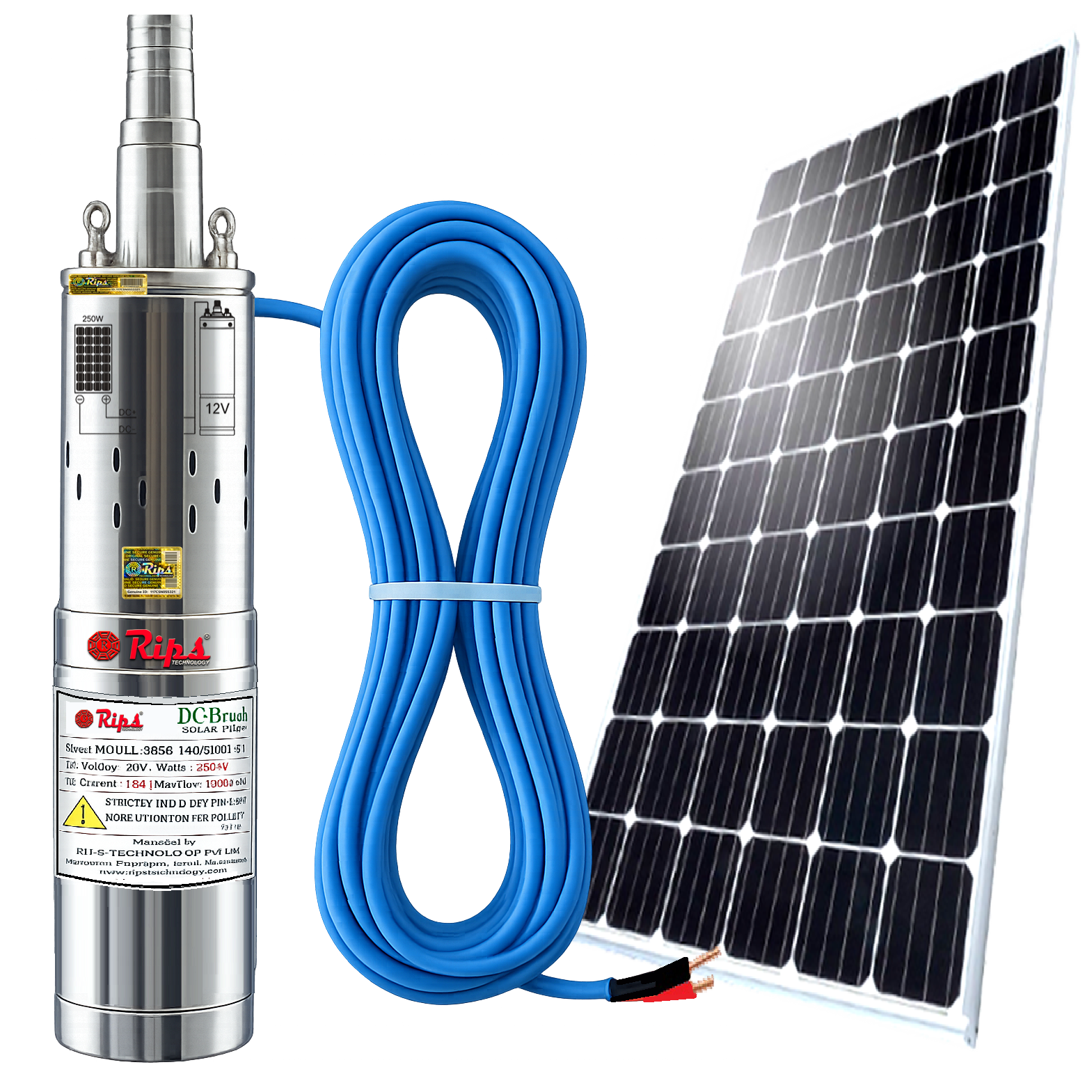 DC SOLAR WATER PUMP (3BSS-12/150/25/1.5/-1)