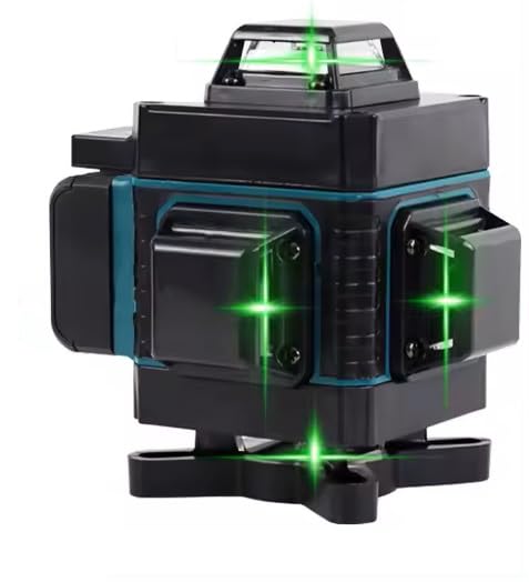 3x360°-3D-16 Lines Self Leveling Floor Green Laser Level, Craftman Laser Level for Construction/Picture Hanging/Floor/Tile with Remote Controller, Magnetic Rotating Stand and Charger