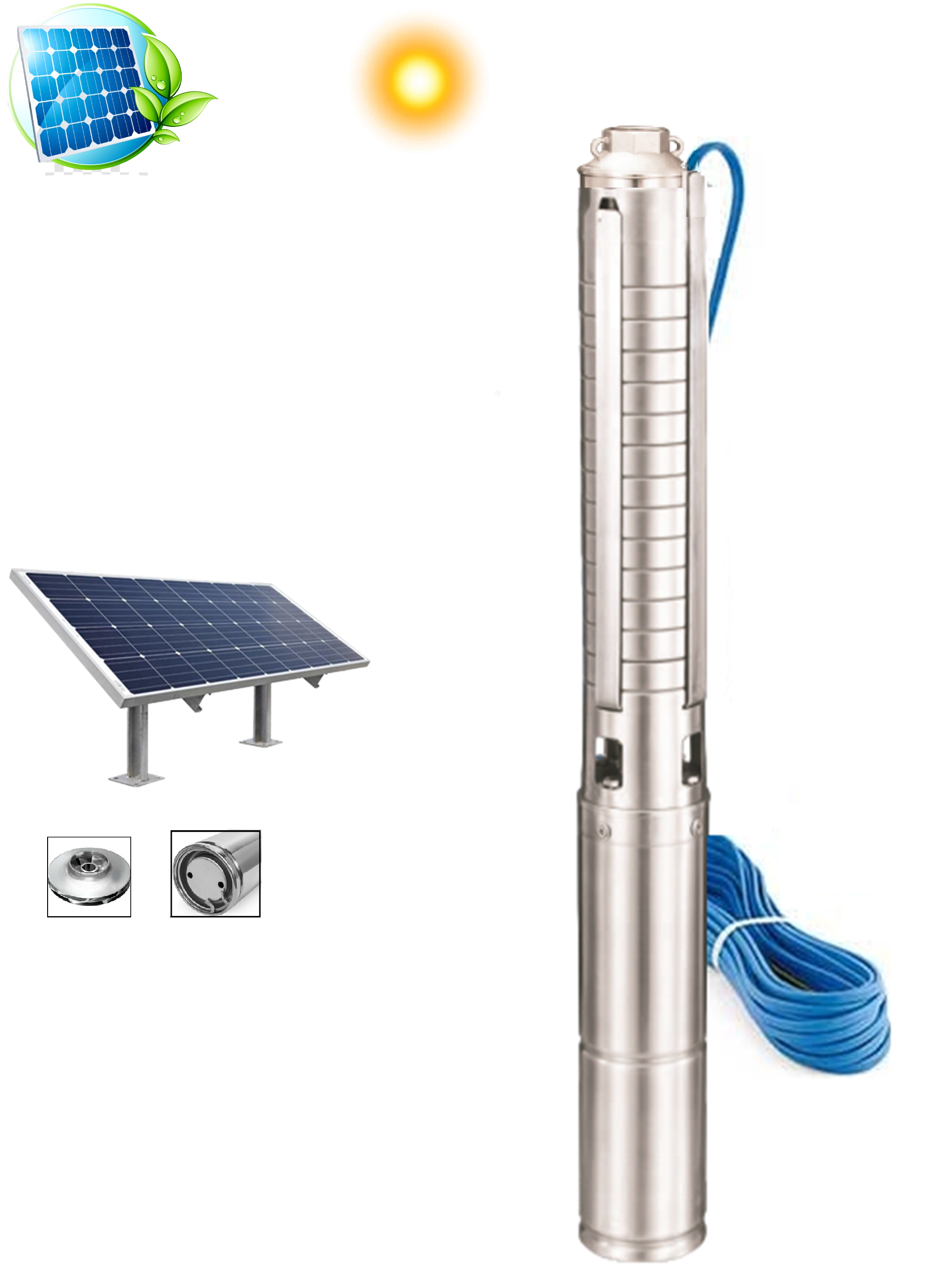 BLDC BORWELL PUMP (4SCBIE- 96/ 750/ 38/12-1.5” -AC/DC)