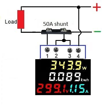 DC Energy Meter 6 in 1 with Multi-Colour Digital Display 12V-300V /100A (DC Energy Meter)